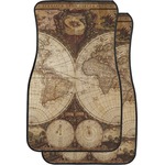 Vintage World Map Car Floor Mats