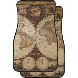Vintage World Map Car Floor Mats