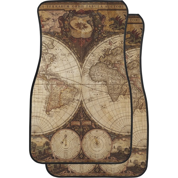 Antique World Map Carmat Aggregate Front