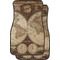 Vintage World Map Car Floor Mats (Front Seat)
