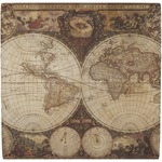 Vintage World Map Ceramic Tile Hot Pad