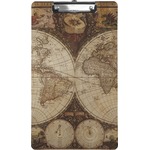 Vintage World Map Clipboard (Legal Size)