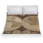 Vintage World Map Comforter - King