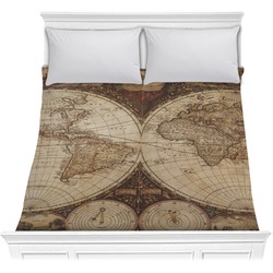 Vintage World Map Comforter - Full / Queen