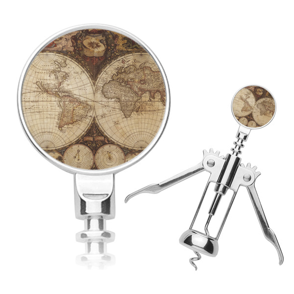 Custom Vintage World Map Corkscrew