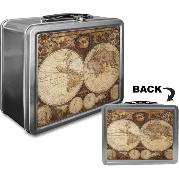 Antique World Map Custom Lunch Box / Tin Approval