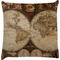 Antique World Map Decorative Pillow Case (Personalized)