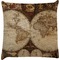 Vintage World Map Decorative Pillow Case