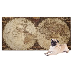 Vintage World Map Dog Towel