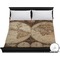 Vintage World Map Duvet Cover - King