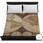 Vintage World Map Duvet Cover - Full / Queen