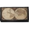 Vintage World Map Canvas Checkbook Cover
