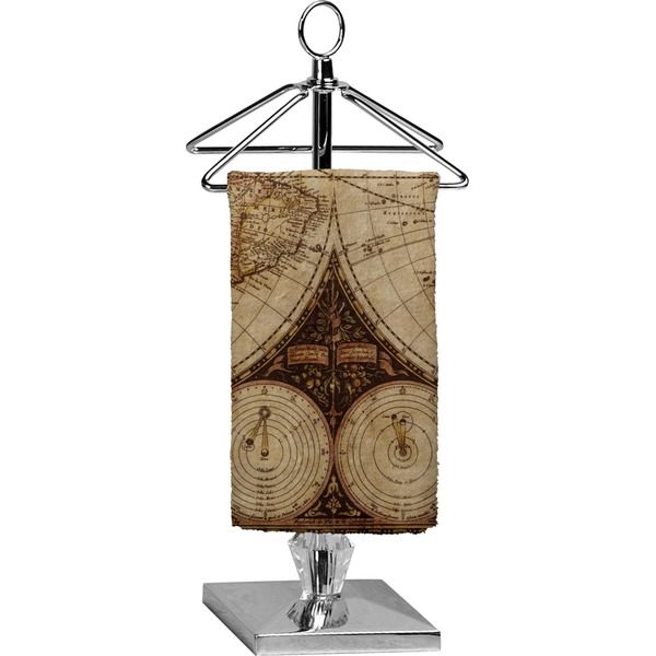 Custom Vintage World Map Finger Tip Towel - Full Print