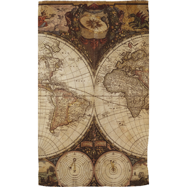 Antique World Map Hand Towel (Personalized) Full