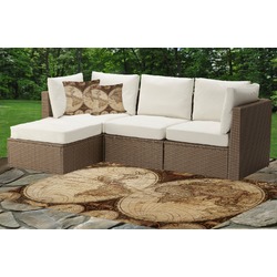 Vintage World Map Indoor / Outdoor Rug - Custom Size