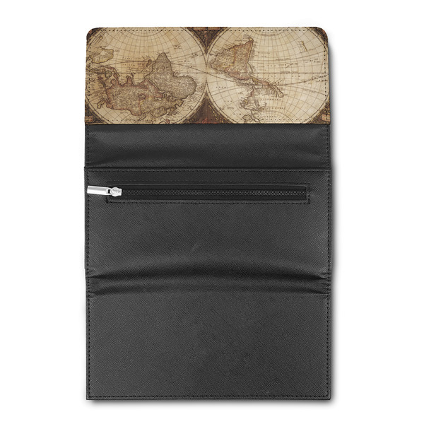 Antique World Map Ladies Wallet (Open)
