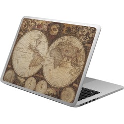 Vintage World Map Laptop Skin - Custom Sized