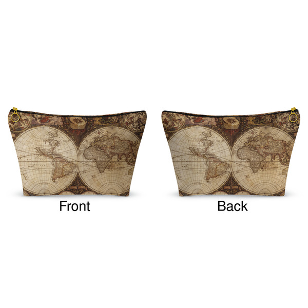 Antique World Map Makeup Bag (Front and Back)
