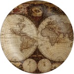 Vintage World Map Melamine Plate