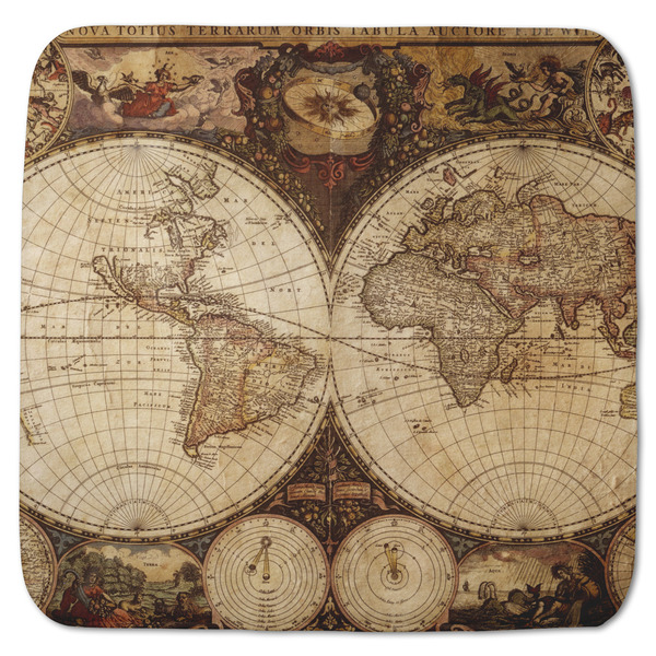 Antique World Map Memory Foam Bath Mat 48 X 48