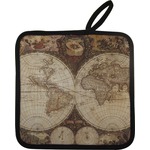 Vintage World Map Pot Holder