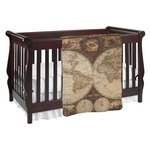 Vintage World Map Baby Blanket (Single Sided)