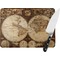 Antique World Map Personalized Glass Cutting Board