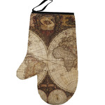 Vintage World Map Left Oven Mitt