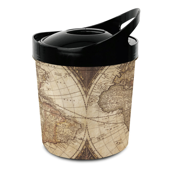 Custom Vintage World Map Plastic Ice Bucket