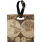 Antique World Map Personalized Square Luggage Tag