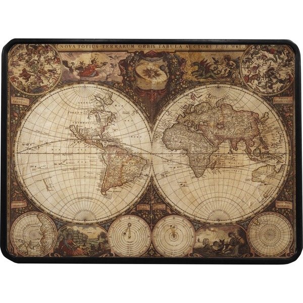 Antique World Map Rectangular Car Hitch Cover w/ FRP Insert