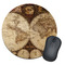 Antique World Map Round Mouse Pad
