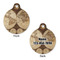 Antique World Map Round Pet Tag - Front & Back