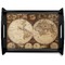 Vintage World Map Black Wooden Tray - Large