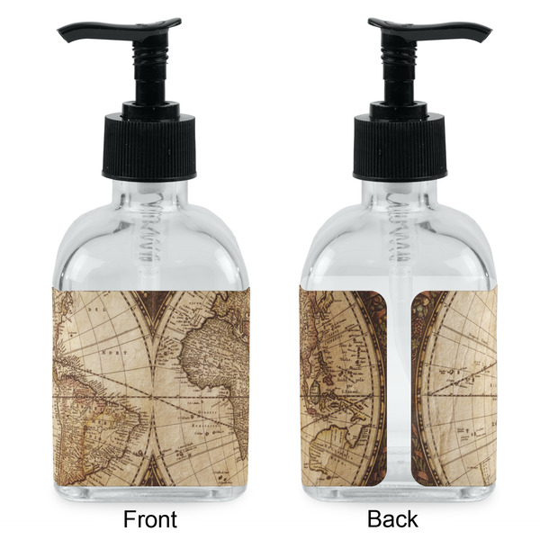 Vintage World Map Glass Soap/Lotion Dispenser - Approval