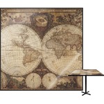 Vintage World Map Square Table Top - 30"