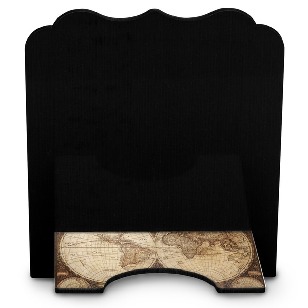 Antique World Map Stylized Tablet Stand - Back