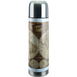 Vintage World Map Stainless Steel Thermos