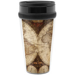 Vintage World Map Acrylic Travel Mug without Handle