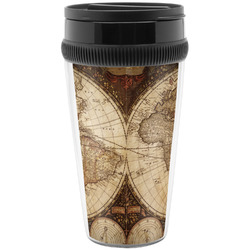 Vintage World Map Acrylic Travel Mug without Handle