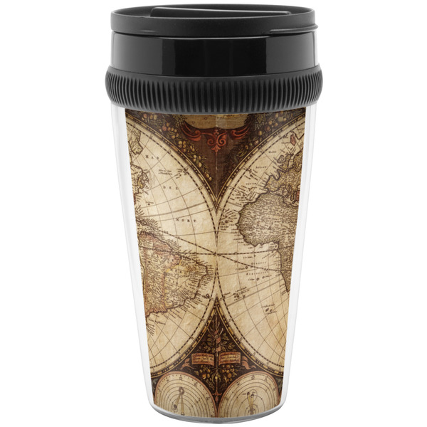 Antique World Map Travel Mug (Personalized)