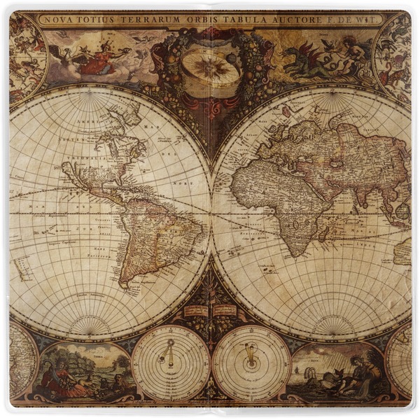 Antique World Map Vinyl Document Wallet - Apvl