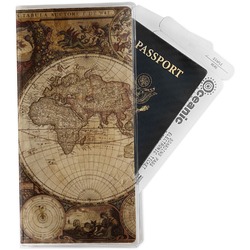 Vintage World Map Travel Document Holder