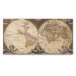 Vintage World Map Wall Mounted Coat Rack