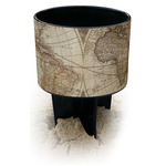 Vintage World Map Black Beach Spiker Drink Holder