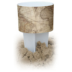 Vintage World Map Beach Spiker Drink Holder