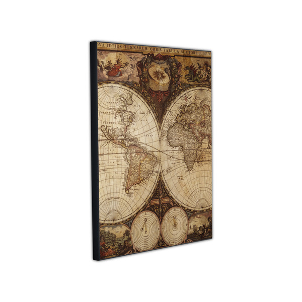 Vintage World Map 11x14 Wood Print - Angle View