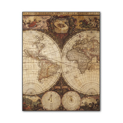 Vintage World Map Wood Print - 11x14