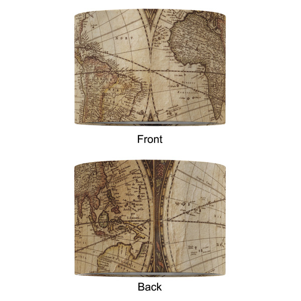 Vintage World Map 12" Drum Lampshade - APPROVAL (Fabric)