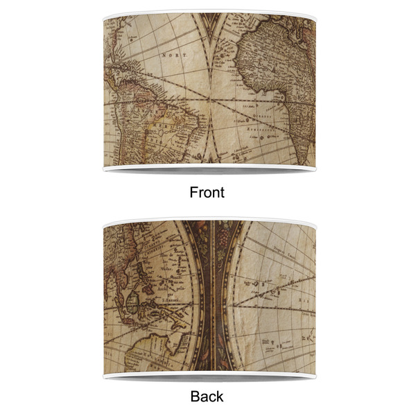 Vintage World Map 12" Drum Lampshade - APPROVAL (Poly Film)